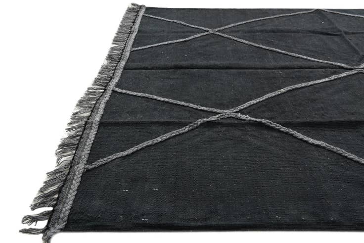 Detail image of 4' 2 x 6' Hand Woven Kilim Modern Wool Rug
