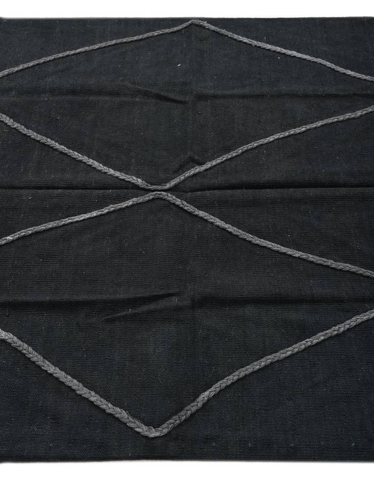 Detail image of 4' 2 x 6'  Hand Woven Kilim Modern Wool Rug