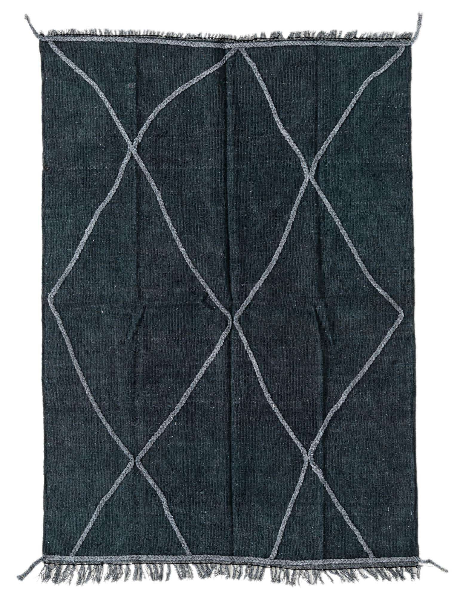 4' 2 x 6' Hand Woven Kilim Modern Wool Rug
