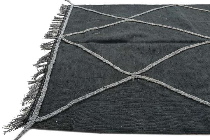 3' 4 x 4' 10 Hand Woven Kilim Modern Wool Rug