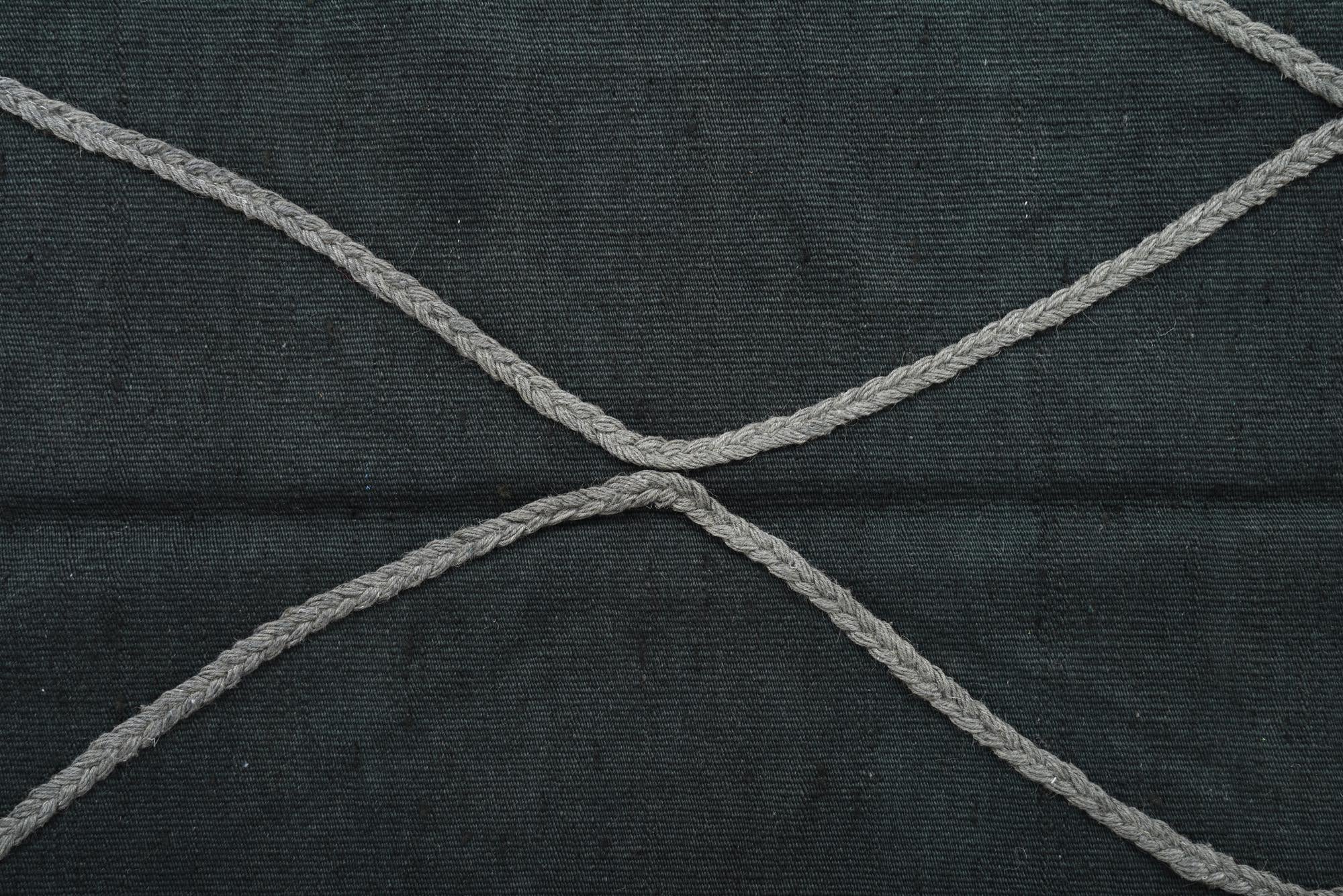 3' 4 x 4' 10 Hand Woven Kilim Modern Wool Rug
