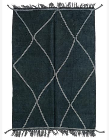 3' 4 x 4' 10 Hand Woven Kilim Modern Wool Rug