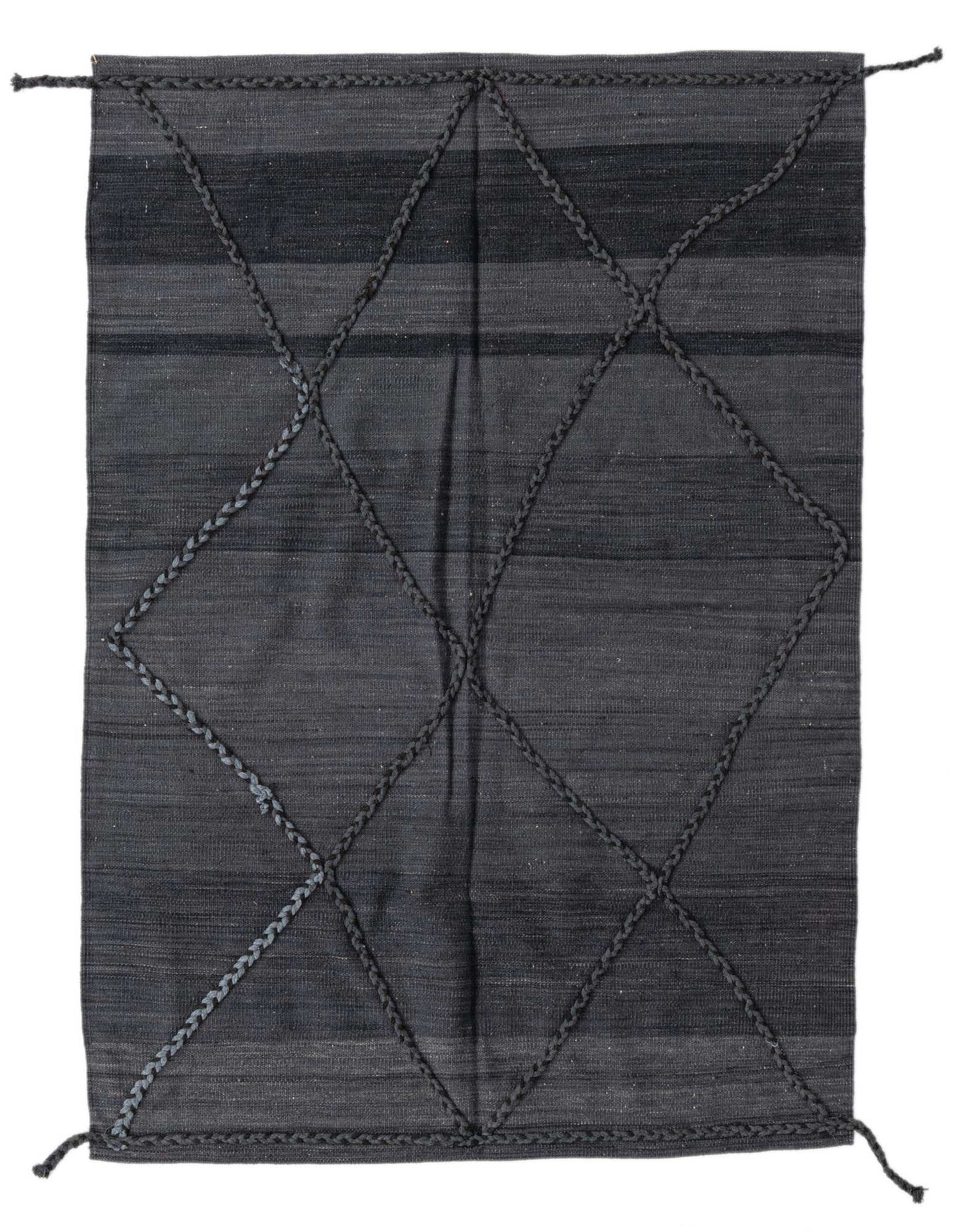 4' 2 x 5' 9 Hand Woven Kilim Modern Wool Rug