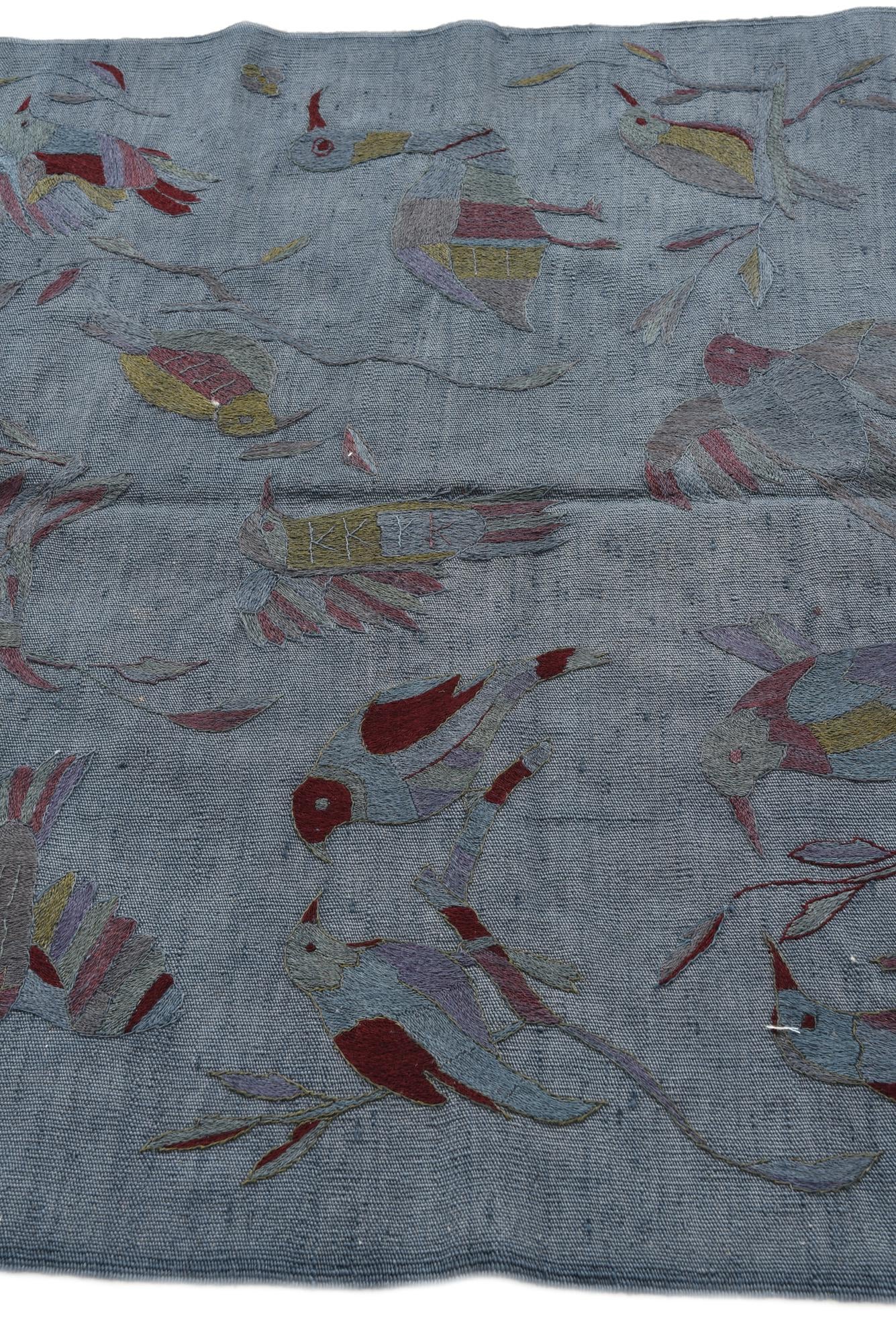 4' 2 x 5' 7 Hand Woven Kilim Modern Wool Rug