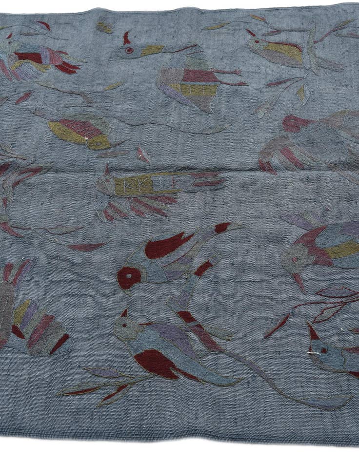 Detail image of 4' 2 x 5' 7  Hand Woven Kilim Modern Wool Rug