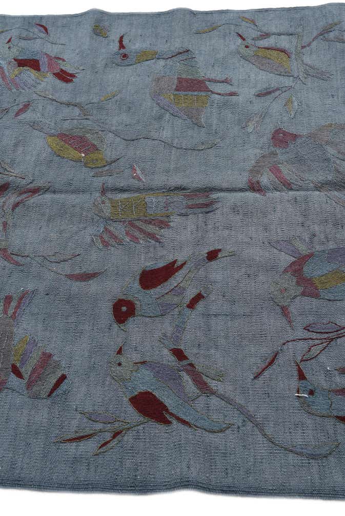 4' 2 x 5' 7 Hand Woven Kilim Modern Wool Rug