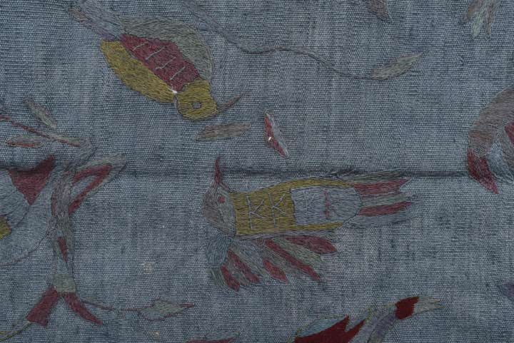 4' 2 x 5' 7 Hand Woven Kilim Modern Wool Rug