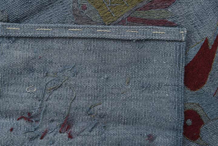 4' 2 x 5' 7 Hand Woven Kilim Modern Wool Rug
