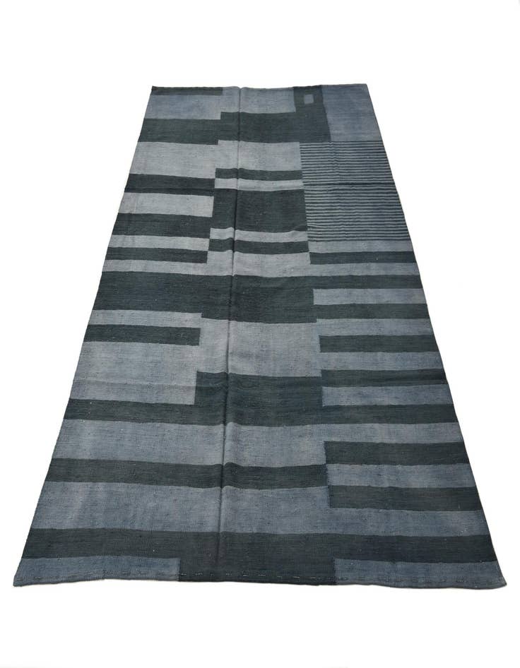 Detail image of 6' 4 x 9' 3 Hand Woven Kilim Modern Wool Rug