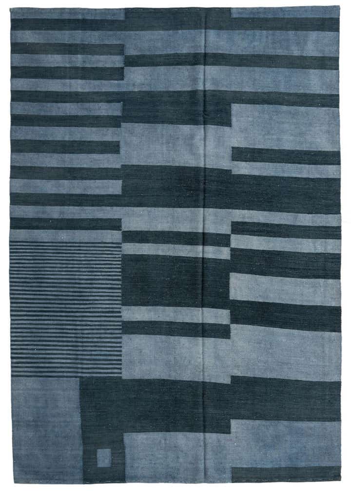 6' 4 x 9' 3 Hand Woven Kilim Modern Wool Rug