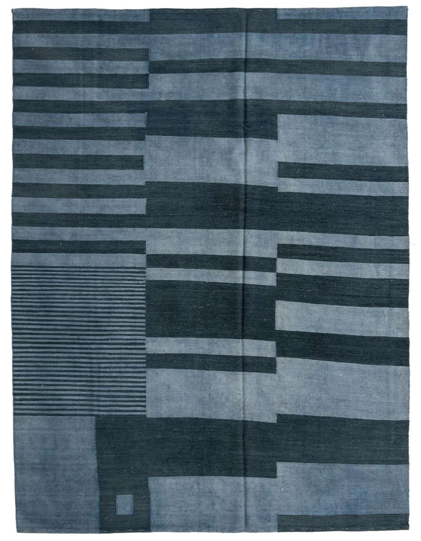 6' 4 x 9' 3 Hand Woven Kilim Modern Wool Rug