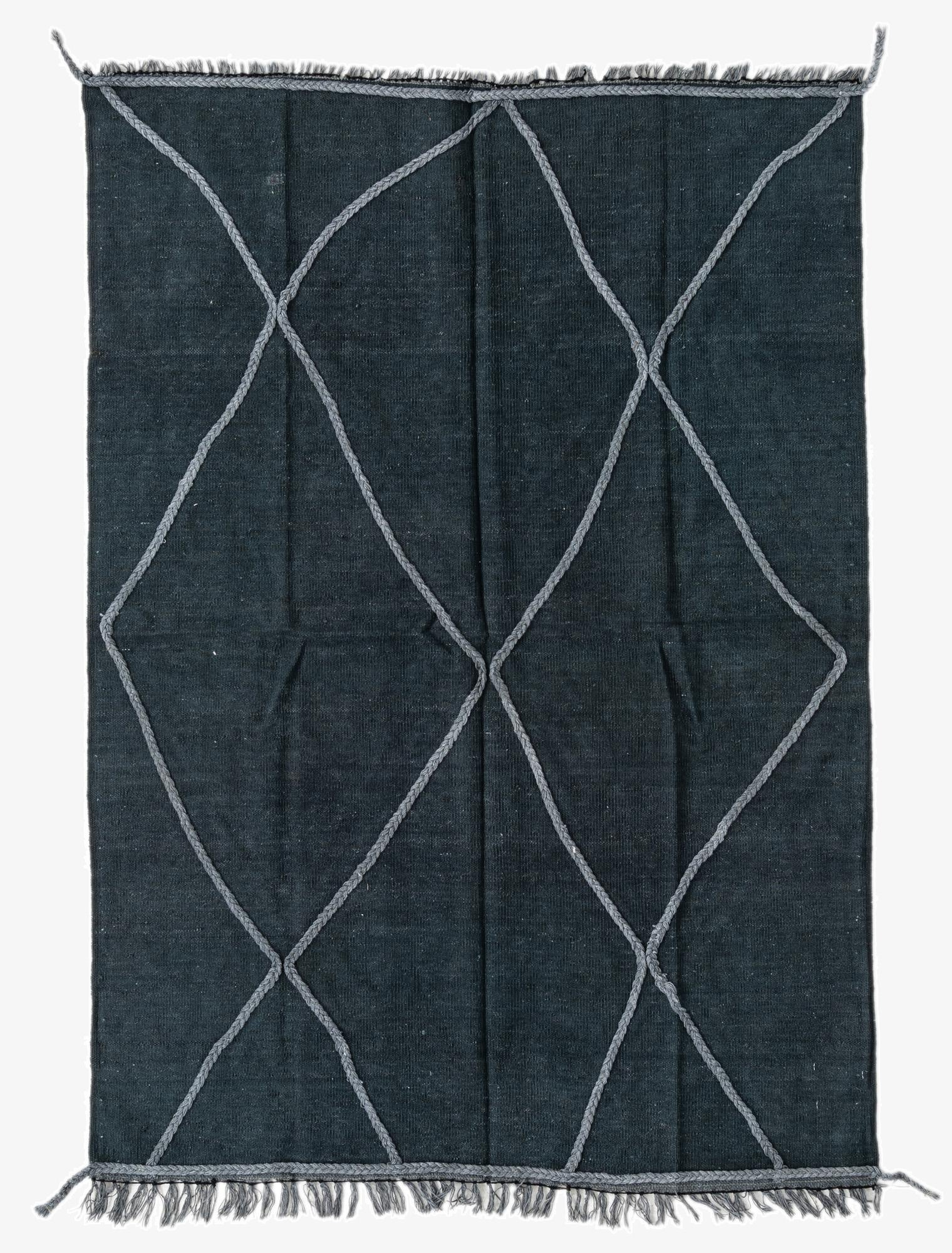 4' 2 x 6'  Hand Woven Kilim Modern Wool Rug