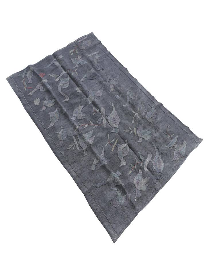 Detail image of 3' 1 x 4' 8  Hand Woven Kilim Suzani Wool Rug