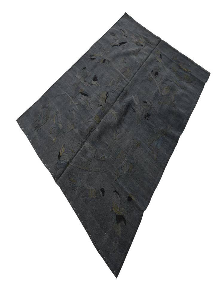 Detail image of 4' 1 x 5' 8  Hand Woven Kilim Suzani Wool Rug