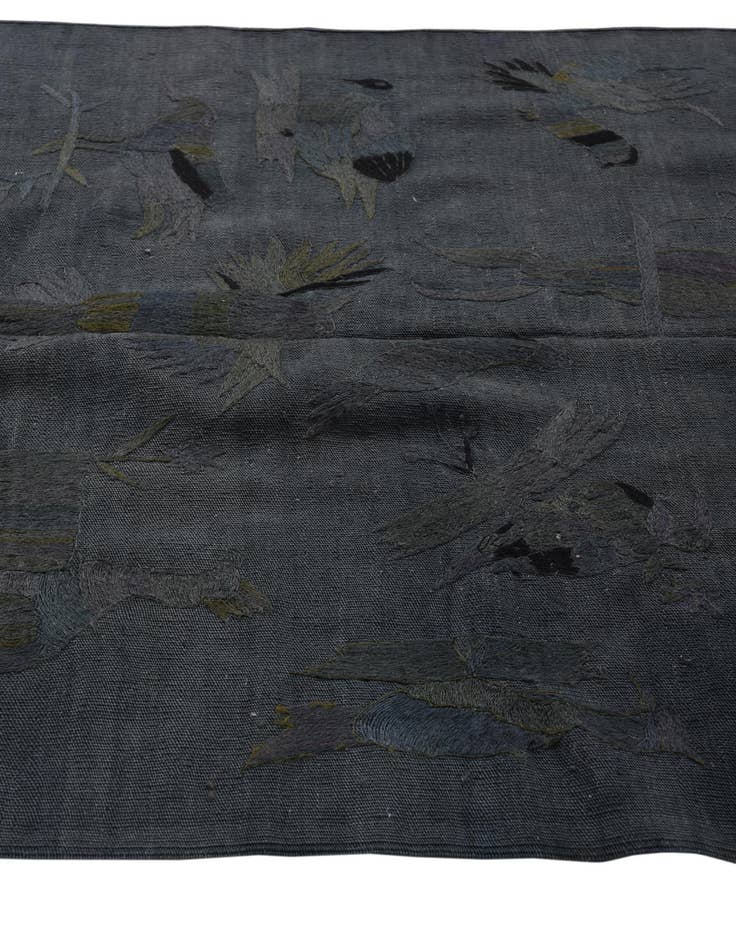 Detail image of 4' 1 x 5' 8  Hand Woven Kilim Suzani Wool Rug