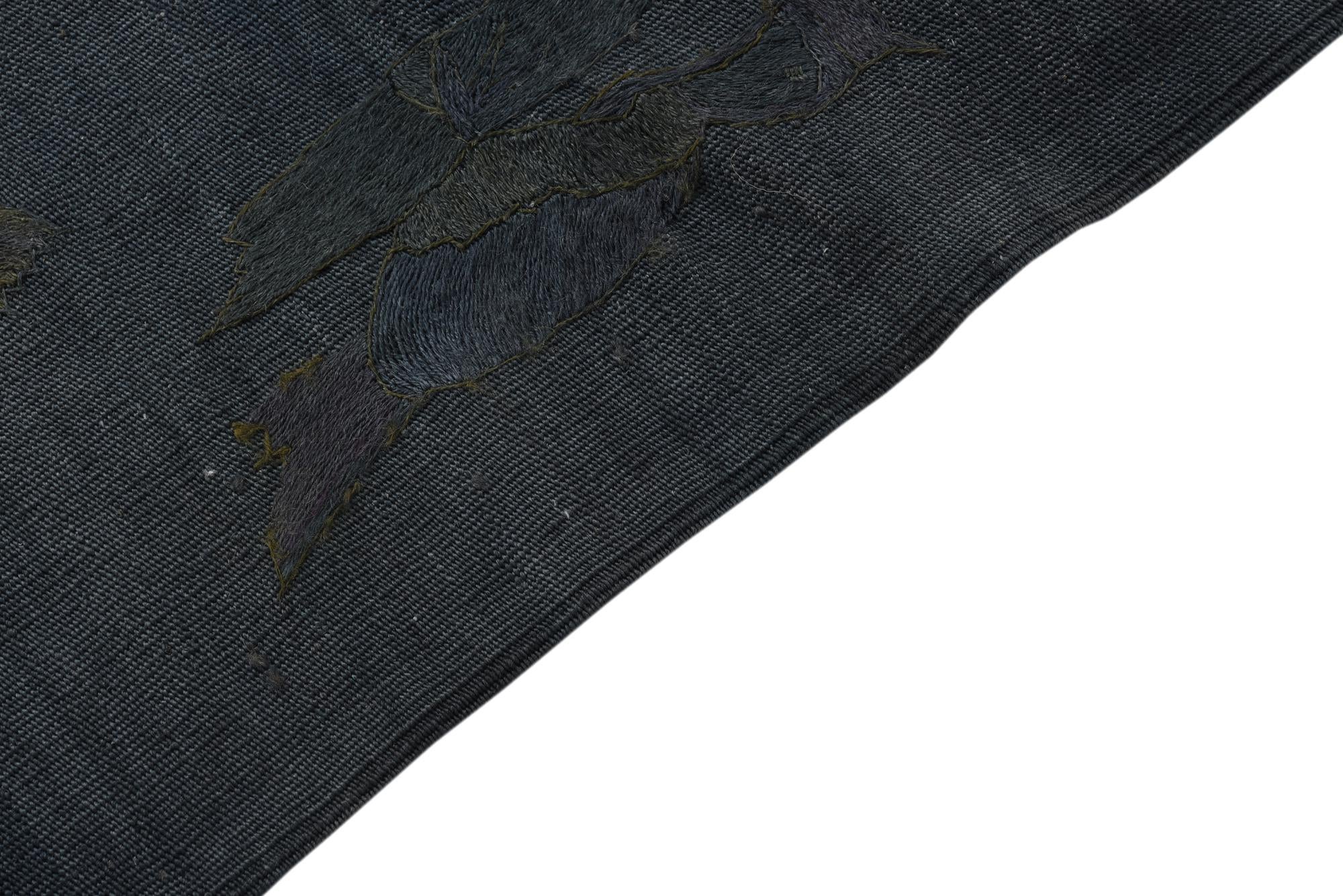 4' 1 x 5' 8 Hand Woven Kilim Suzani Wool Rug
