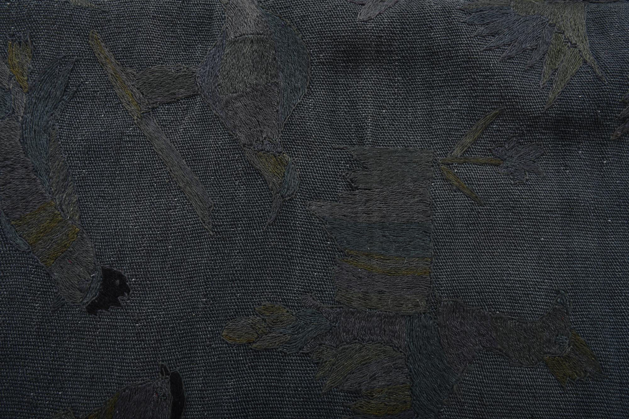 4' 1 x 5' 8 Hand Woven Kilim Suzani Wool Rug