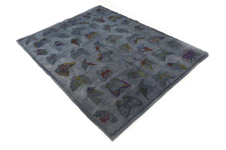 4' 7 x 6' 4 Hand Woven Kilim Suzani Wool Rug