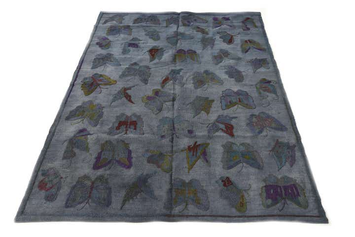 4' 7 x 6' 4 Hand Woven Kilim Suzani Wool Rug