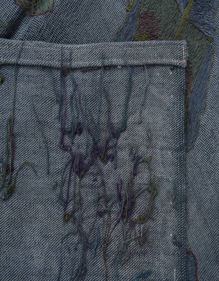 Detail image of 4' 7 x 6' 4  Hand Woven Kilim Suzani Wool Rug