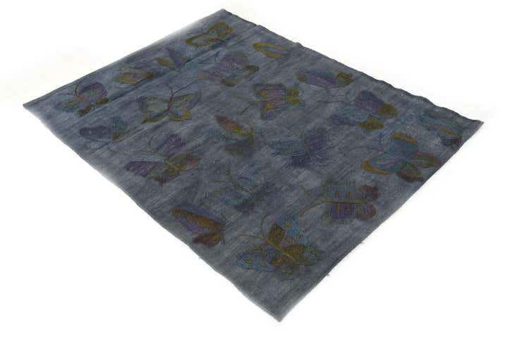 3' 5 x 4' 6 Hand Woven Kilim Suzani Wool Rug