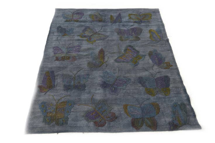 Detail image of 3' 5 x 4' 6 Hand Woven Kilim Suzani Wool Rug