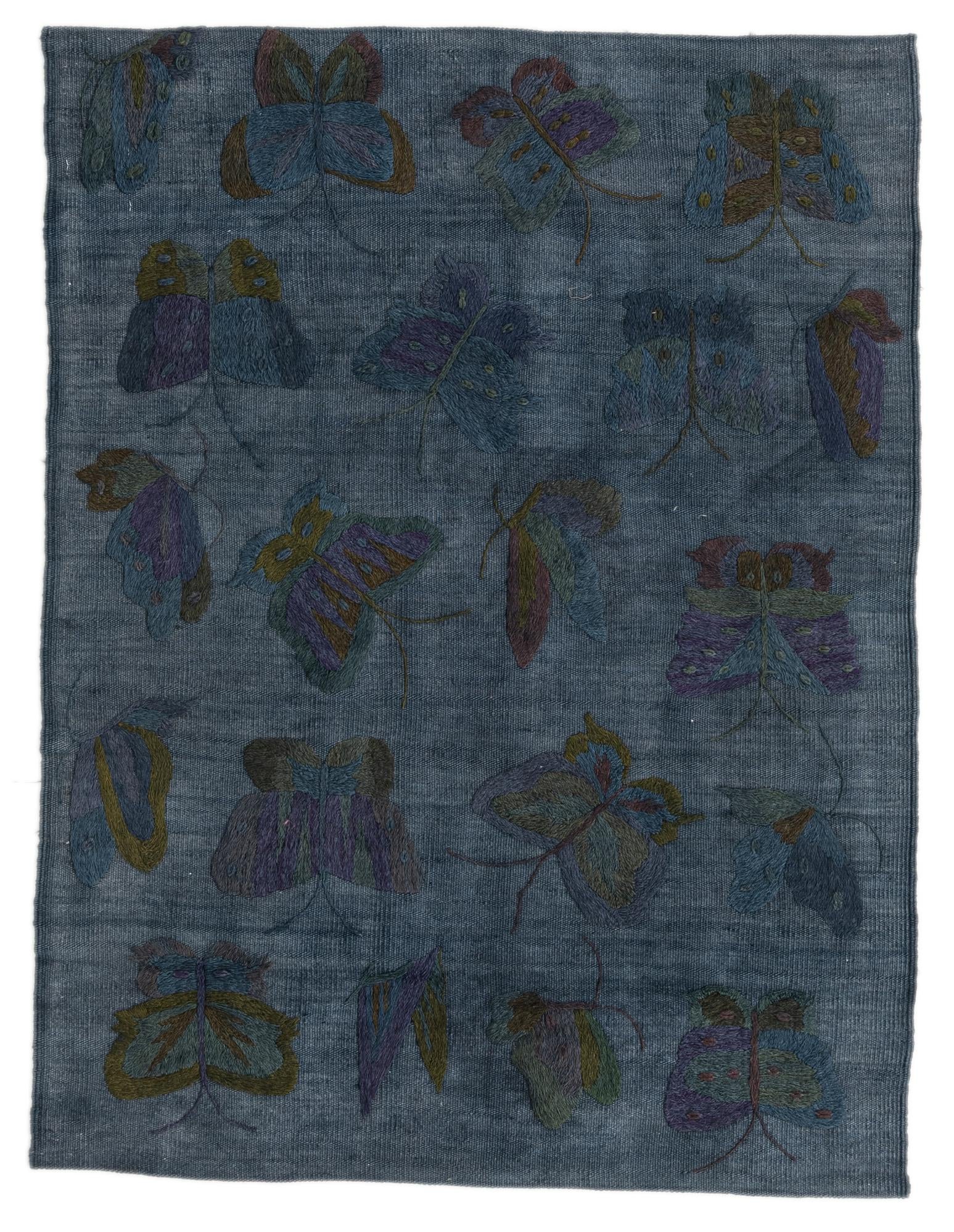 3' 5 x 4' 6 Hand Woven Kilim Suzani Wool Rug