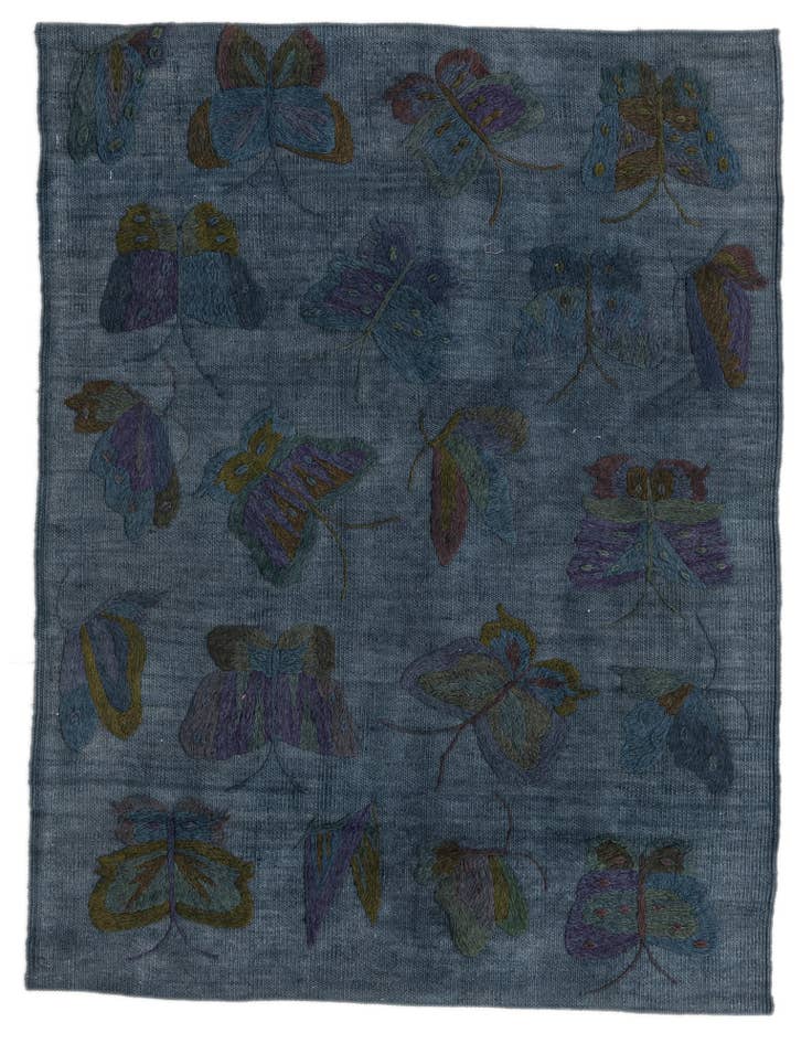 Detail image of 3' 5 x 4' 6 Hand Woven Kilim Suzani Wool Rug