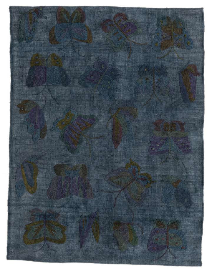 3' 5 x 4' 6 Hand Woven Kilim Suzani Wool Rug
