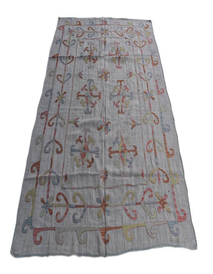 Detail image of 5' 5 x 7' 10  Hand Woven Kilim Suzani Wool Rug