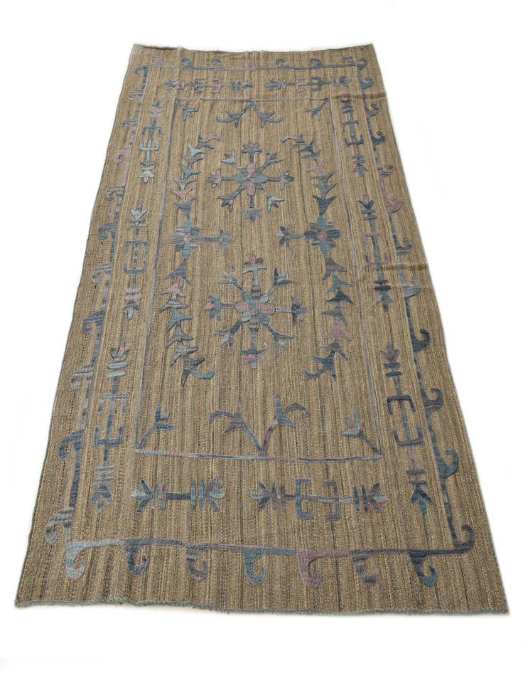 Detail image of 5' 7 x 7' 8 Hand Woven Kilim Suzani Wool Rug