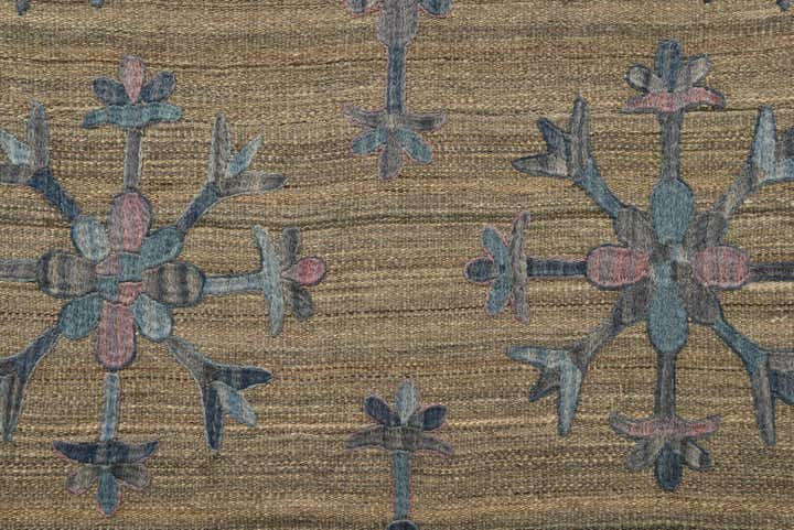 5' 7 x 7' 8 Hand Woven Kilim Suzani Wool Rug