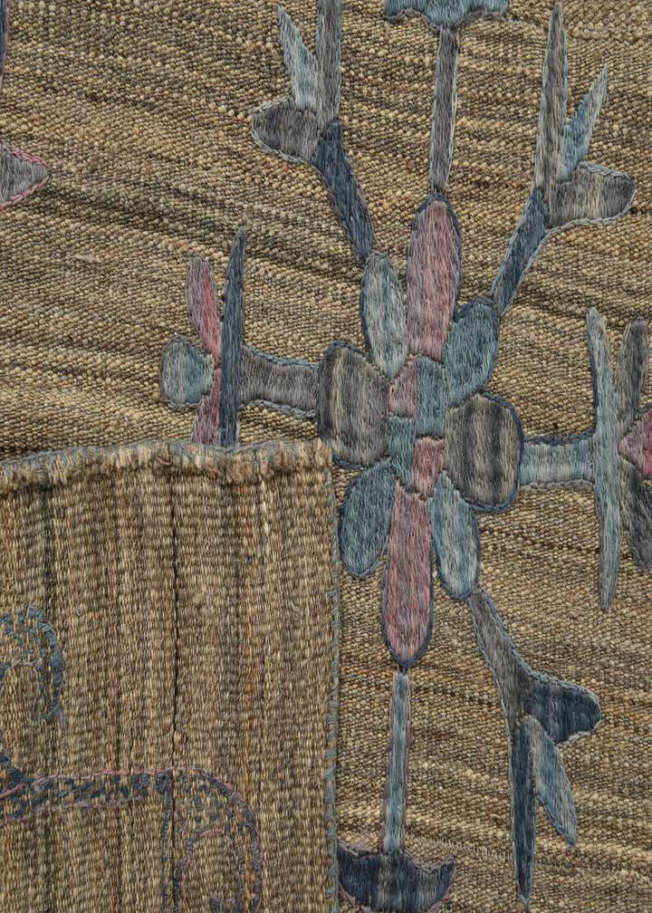 5' 7 x 7' 8 Hand Woven Kilim Suzani Wool Rug