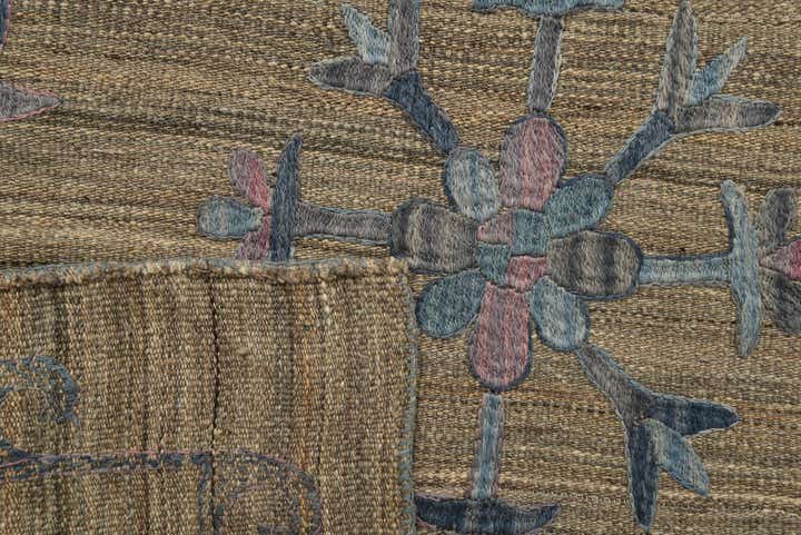 5' 7 x 7' 8 Hand Woven Kilim Suzani Wool Rug