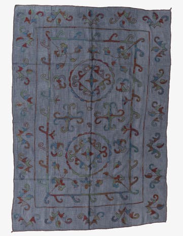 5' 6 x 7' 10 Hand Woven Kilim Suzani Wool Rug