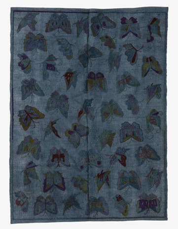 4' 7 x 6' 4 Hand Woven Kilim Suzani Wool Rug