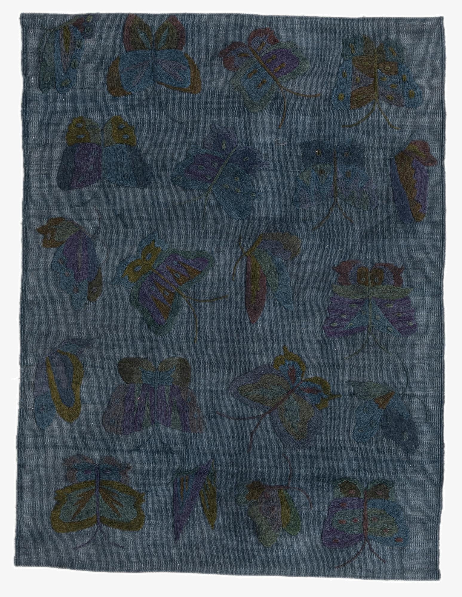 3' 5 x 4' 6  Hand Woven Kilim Suzani Wool Rug