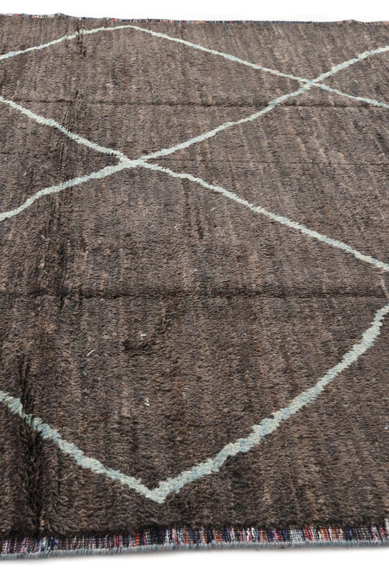9' 1 x 11' 9 Hand Knotted Moroccan Wool Rug