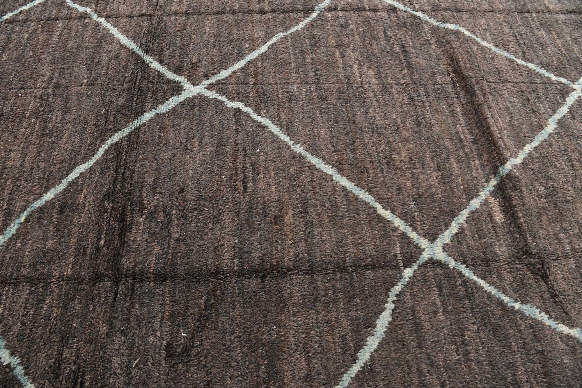 9' 1 x 11' 9 Hand Knotted Moroccan Wool Rug