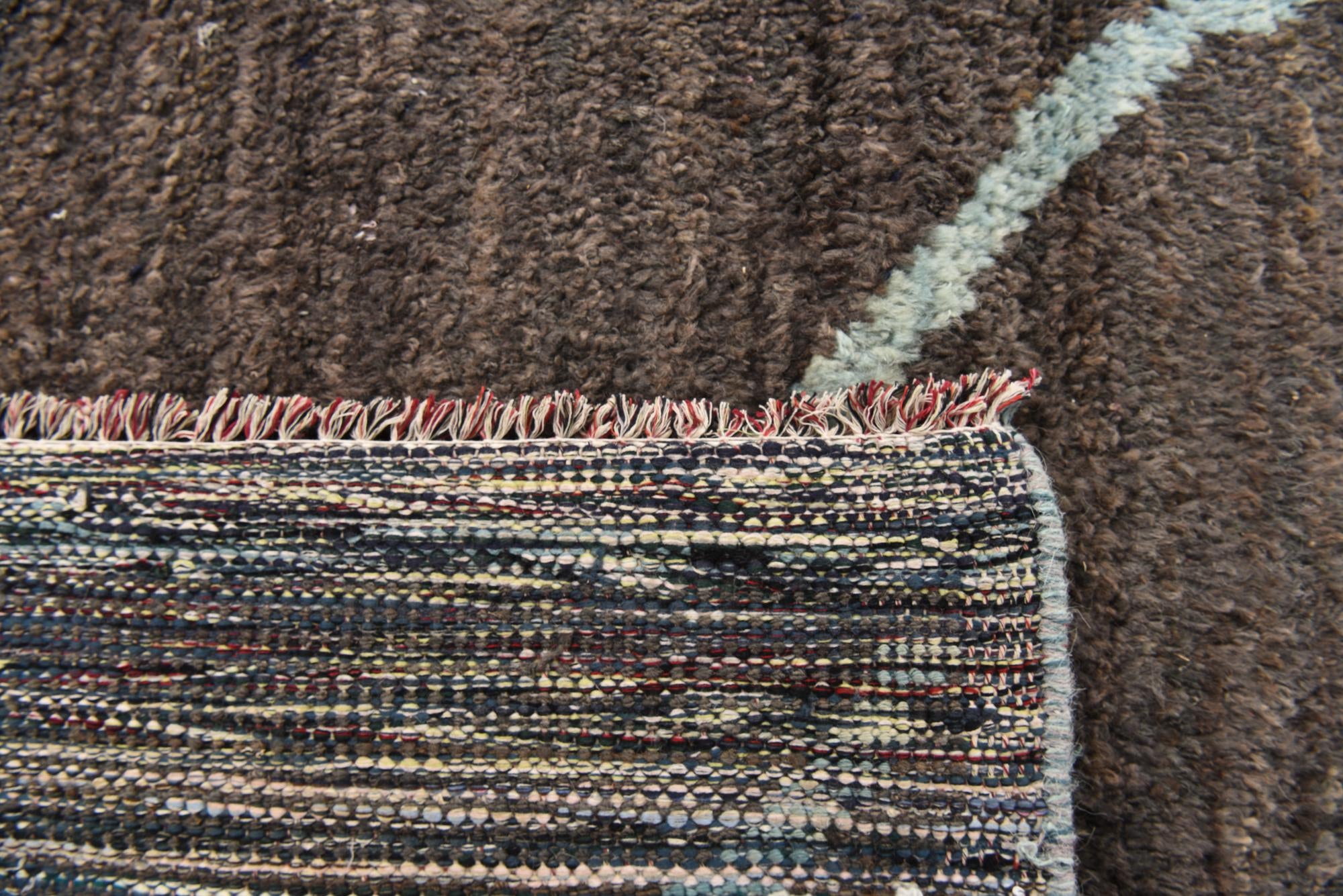9' 1 x 11' 9 Hand Knotted Moroccan Wool Rug