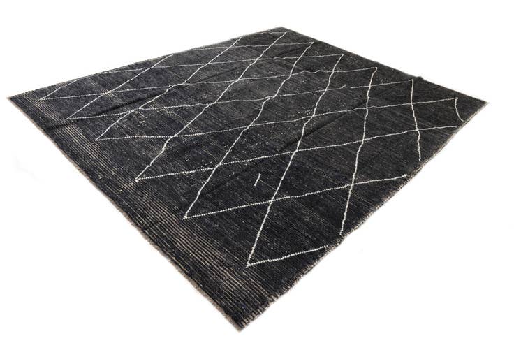 Detail image of 8' 2 x 10' 2 Hand Knotted Moroccan Wool Rug