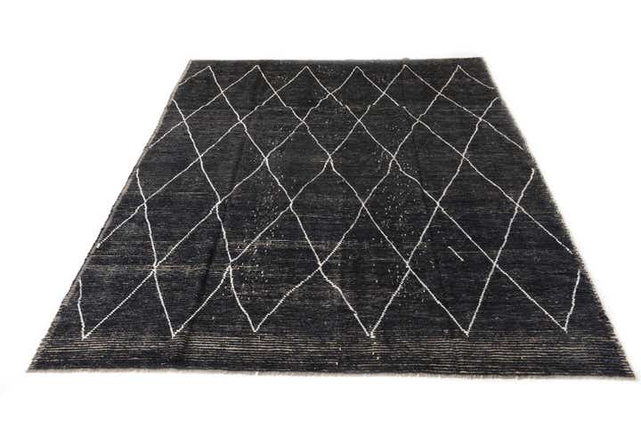 8' 2 x 10' 2 Hand Knotted Moroccan Wool Rug