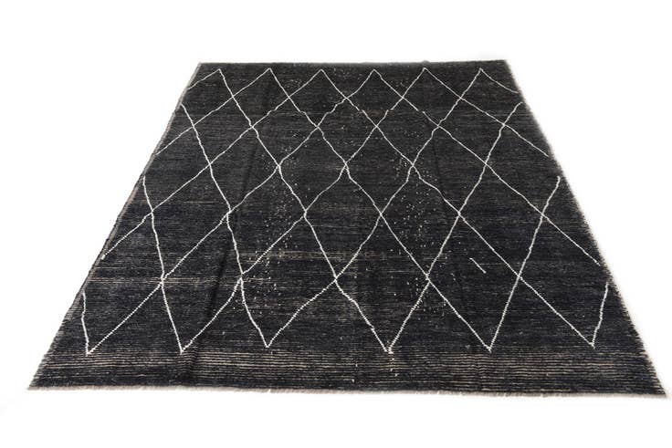 Detail image of 8' 2 x 10' 2 Hand Knotted Moroccan Wool Rug