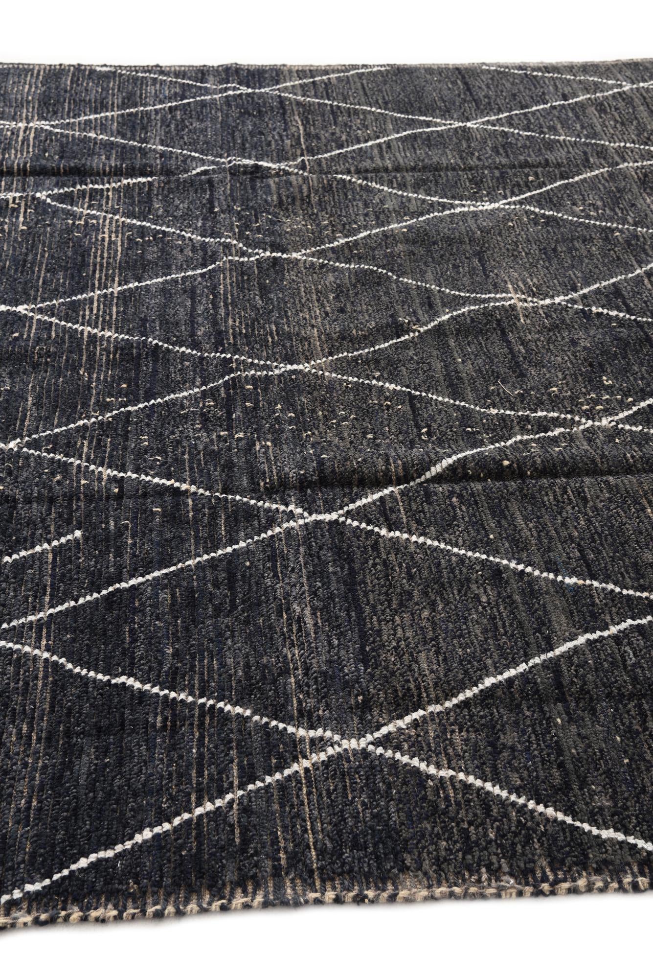 8' 2 x 10' 2 Hand Knotted Moroccan Wool Rug