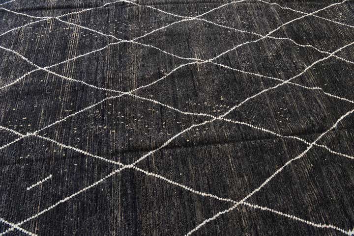 8' 2 x 10' 2 Hand Knotted Moroccan Wool Rug