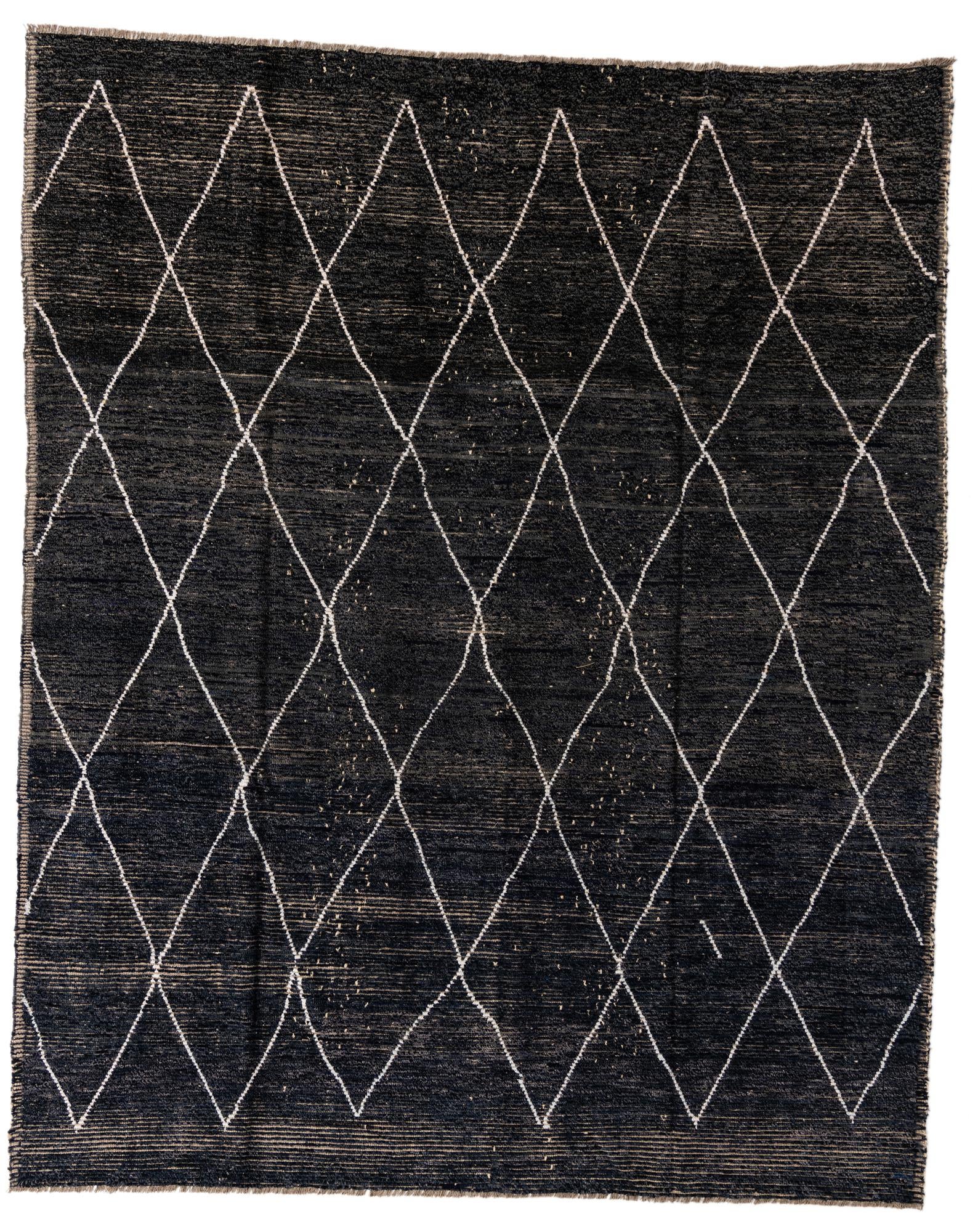 8' 2 x 10' 2 Hand Knotted Moroccan Wool Rug