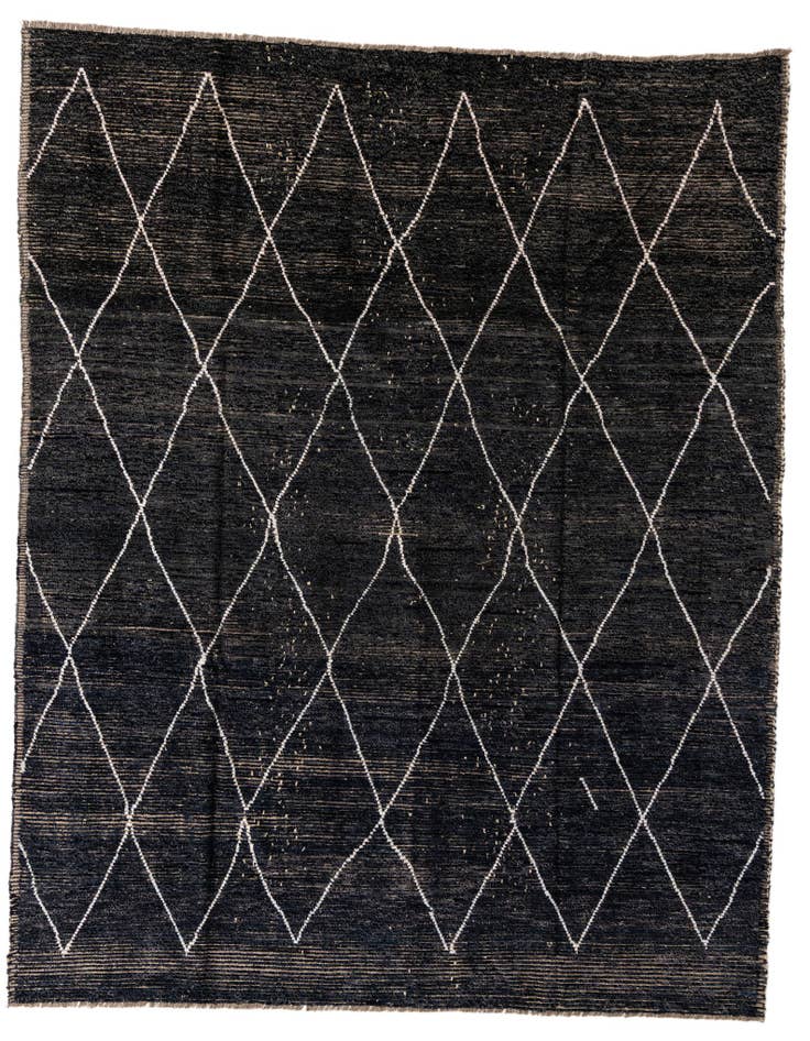 Detail image of 8' 2 x 10' 2 Hand Knotted Moroccan Wool Rug