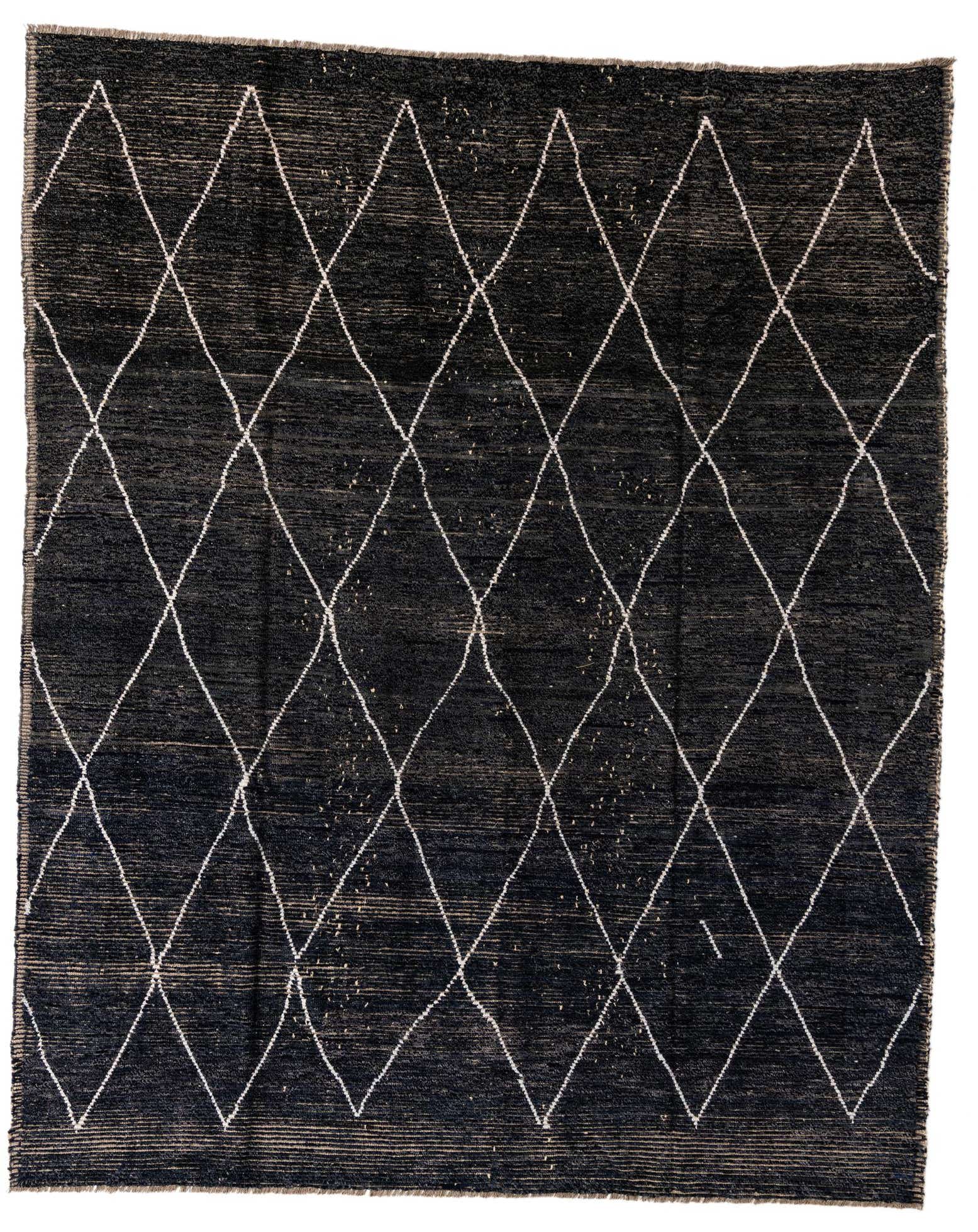 8' 2 x 10' 2 Hand Knotted Moroccan Wool Rug