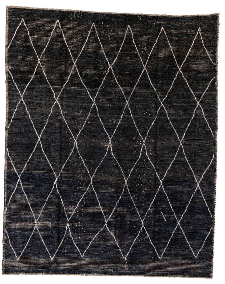 8' 2 x 10' 2 Hand Knotted Moroccan Wool Rug