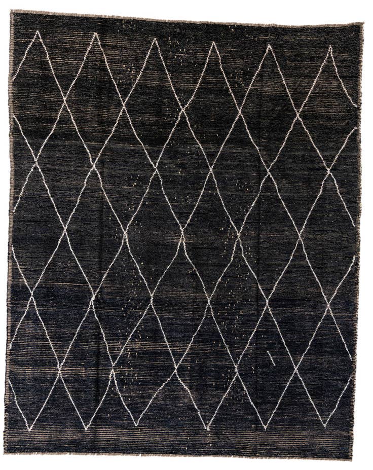 Detail image of 8' 2 x 10' 2 Hand Knotted Moroccan Wool Rug